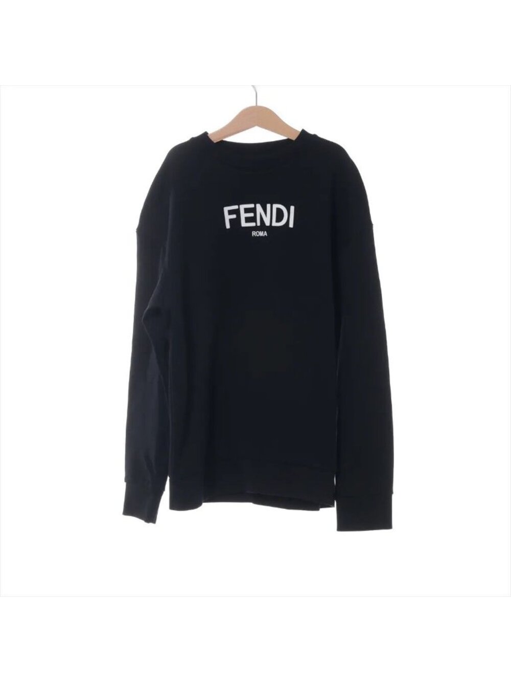 Fendi Logo Long Sleeve Sweatshirt Top Black